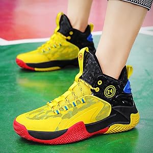 Amazon | [BROHN] バスケットシューズ ジュニア バッシュ ハイカット